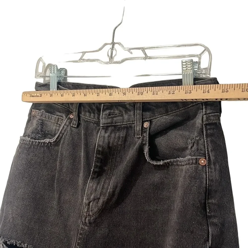 Free People We The Free Lita Distressed Jeans Black Size 29  Bohemian - Picture 6 of 9